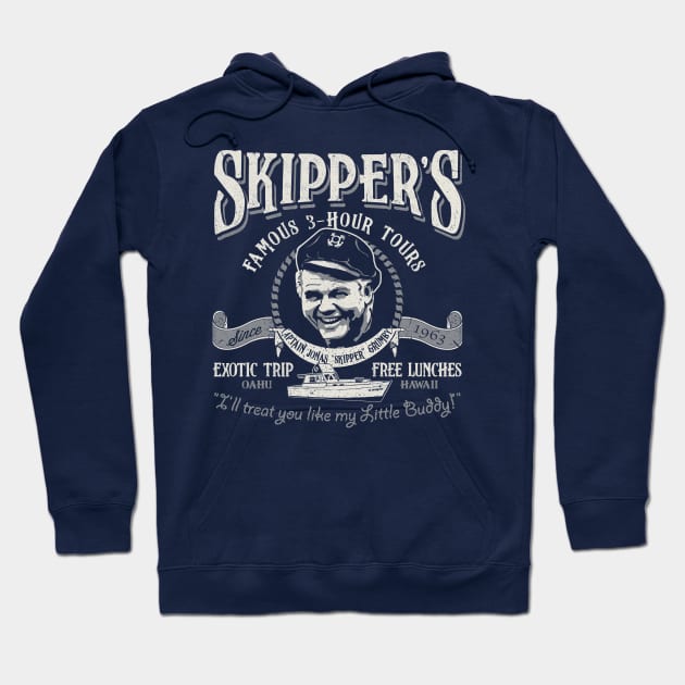 Skipper's Famous 3 Hour Boat Tours Hoodie by Alema Art